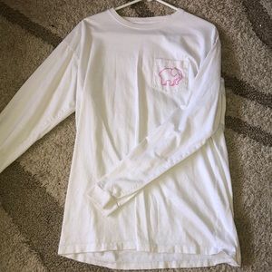 White ivoryella long sleeve T-shirt.